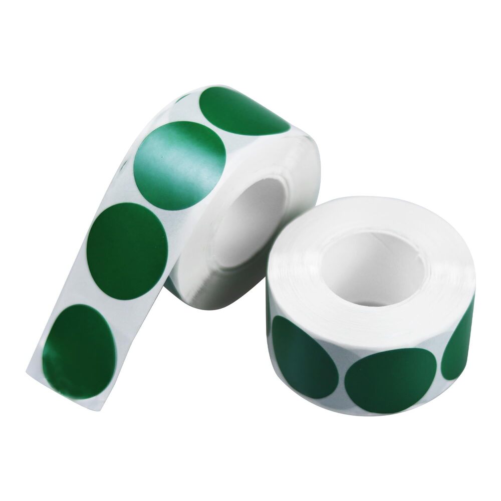 8797 1" Green Round Color Coding Circle Labels 1 inch Office Dot Stickers